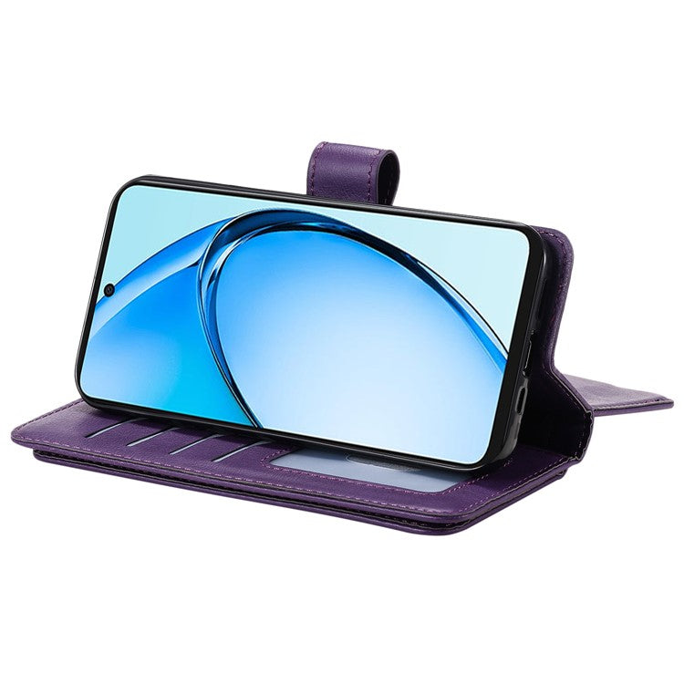 KT Multi-Functional Series-1 For Oppo A60 4G Case 10 Card Slots Leather Phone Cover - Purple