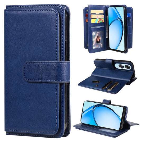 KT Multi-Functional Series-1 For Oppo A60 4G Case 10 Card Slots Leather Phone Cover - Blue