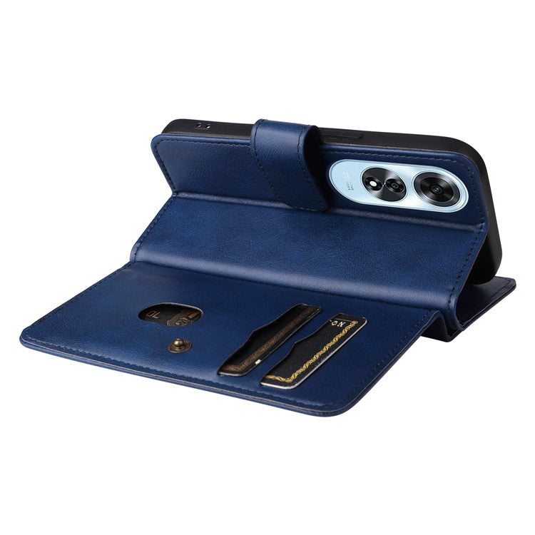 KT Multi-Functional Series-1 For Oppo A60 4G Case 10 Card Slots Leather Phone Cover - Blue