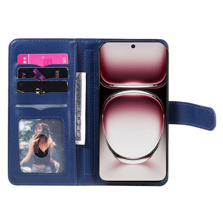 KT Multi-Functional Series-1 For Oppo Reno12 Pro 5G (Global) / Reno12 Pro 5G (China) Leather Case 10 Card Slots Phone Cover - Blue