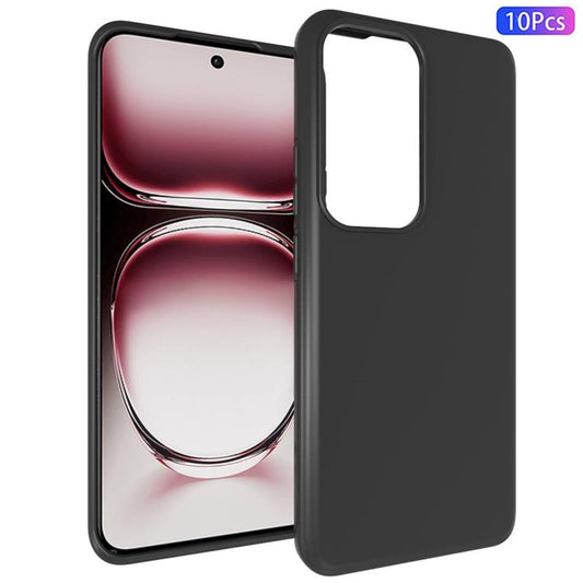 10Pcs / Pack for Oppo Reno12 5G (Global) Case TPU Soft Back Phone Cover Matte Textured - Black