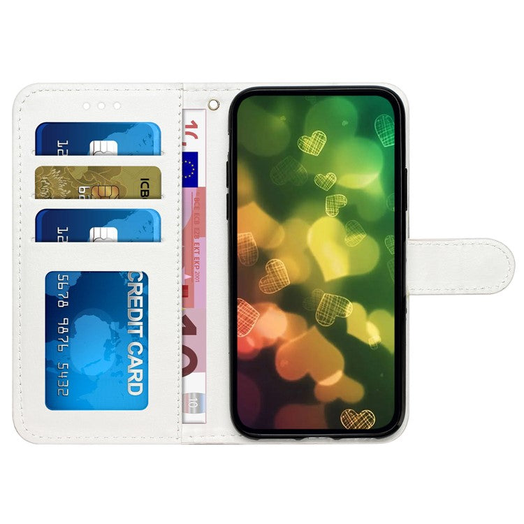 For iPhone 16 Plus Leather Case Pattern Printed Wallet Flip Phone Cover - Never Stop Dreaming
