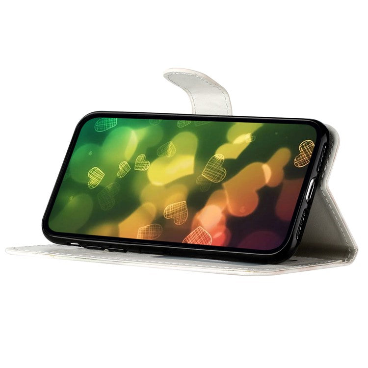 For iPhone 16 Plus Leather Case Pattern Printed Wallet Flip Phone Cover - Never Stop Dreaming