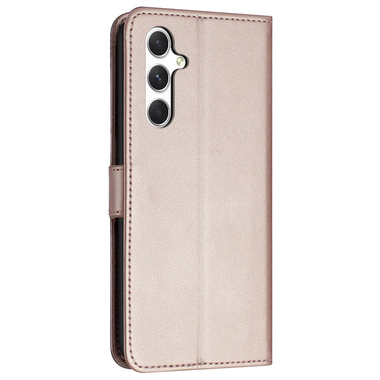 For Samsung Galaxy A15 4G / 5G Shockproof Case Leather Wallet Stand Phone Cover - Rose Gold