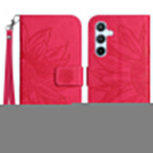 HT04 For Samsung Galaxy M35 5G Case Sunflower Leather Wallet Phone Cover - Rose