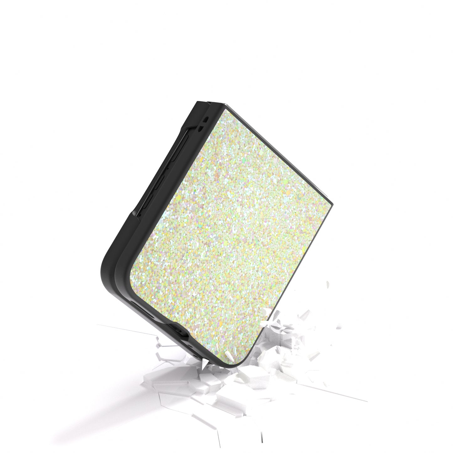 ABEEL For Motorola Razr 50 Ultra 5G Case Glitter PU Covered PC Phone Shell - Amber
