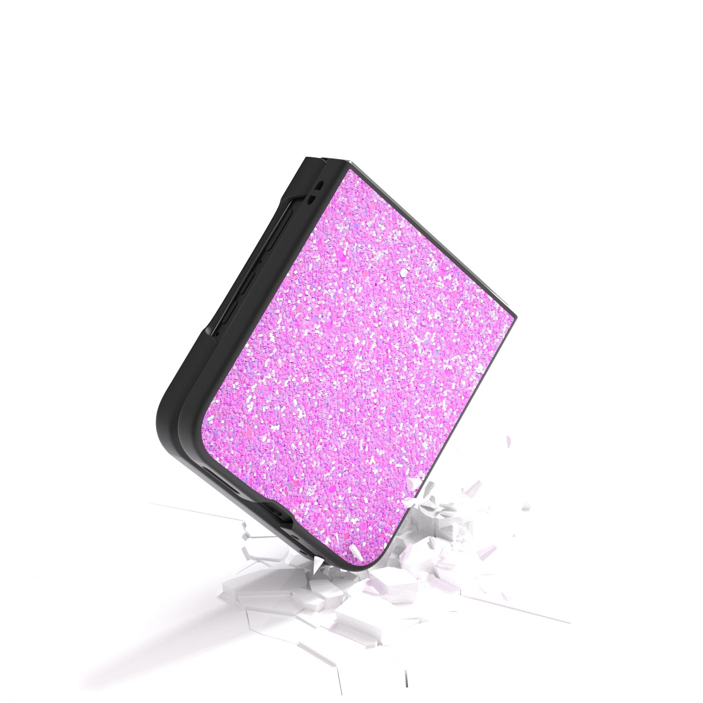 ABEEL For Motorola Razr 50 Ultra 5G Case Glitter PU Covered PC Phone Shell - Rose