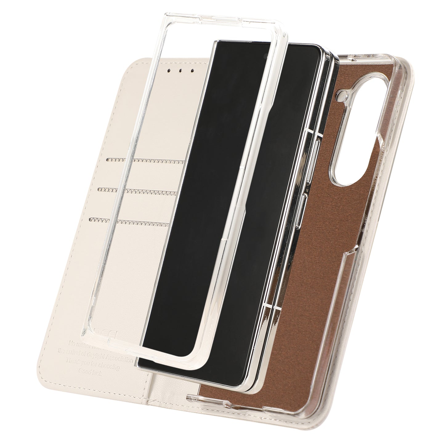 ABEEL For Samsung Galaxy Z Fold6 5G Phone Case RFID Blocking Leather Flip Cover - White
