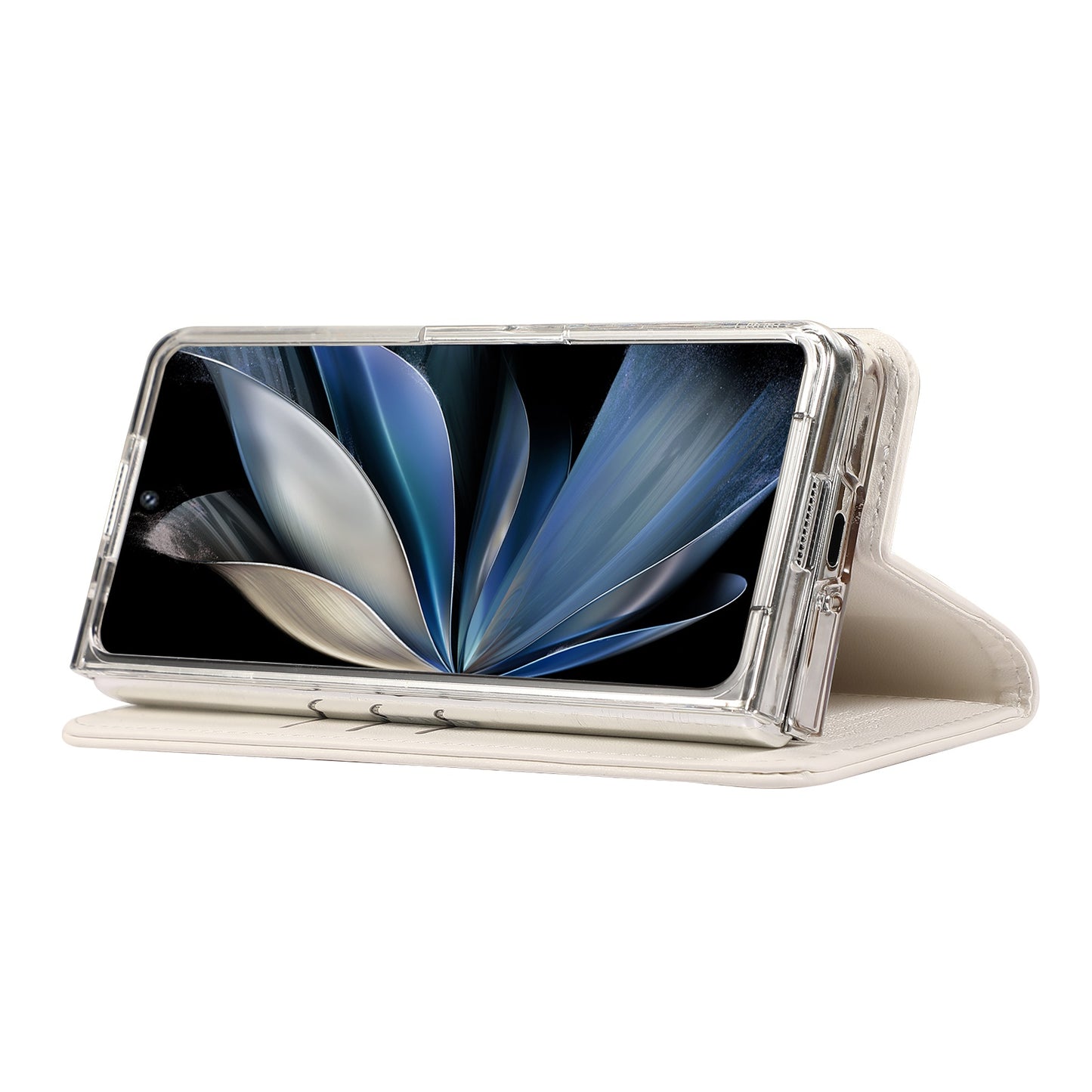 ABEEL For Samsung Galaxy Z Fold6 5G Phone Case RFID Blocking Leather Flip Cover - White