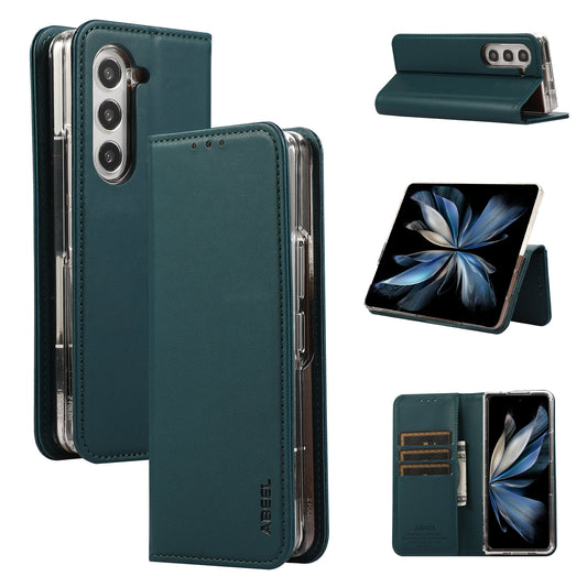 ABEEL For Samsung Galaxy Z Fold6 5G Phone Case RFID Blocking Leather Flip Cover - Green