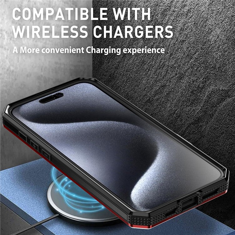 For iPhone 16 Plus Case TPU+PC Magnetic Phone Cover with Kickstand - Green