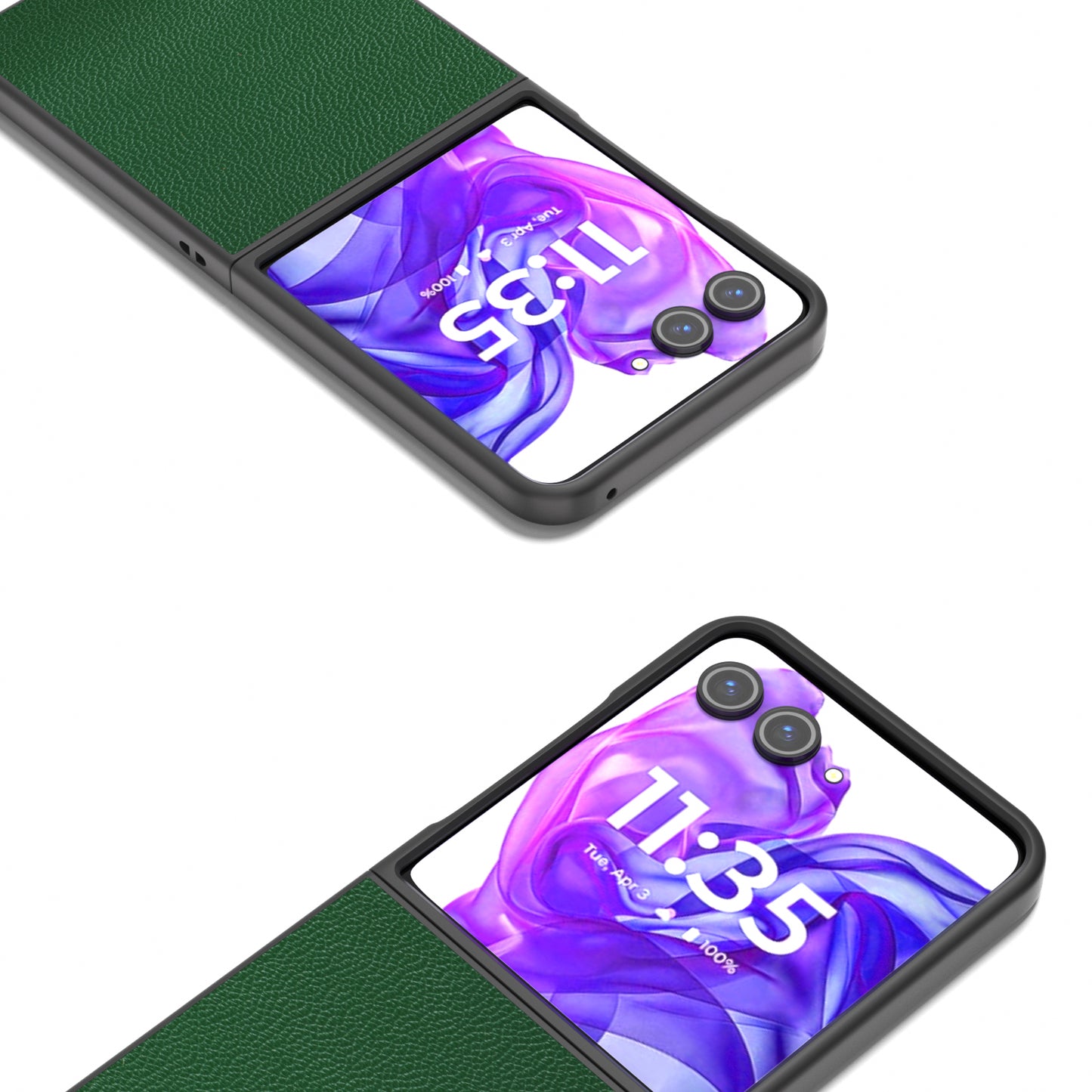 ABEEL For Motorola Razr 50 Ultra 5G Case Litchi Texture Non-Slip Phone Cover - Green