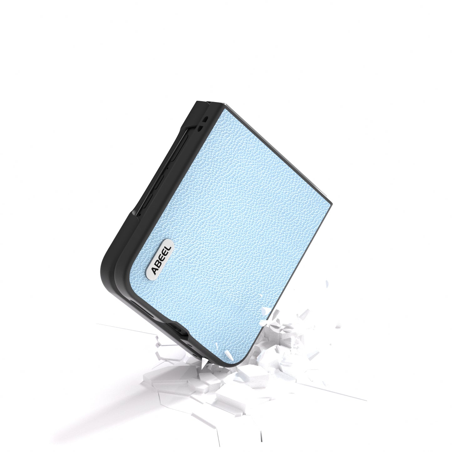 ABEEL For Motorola Razr 50 Ultra 5G Case Litchi Texture Non-Slip Phone Cover - Baby Blue