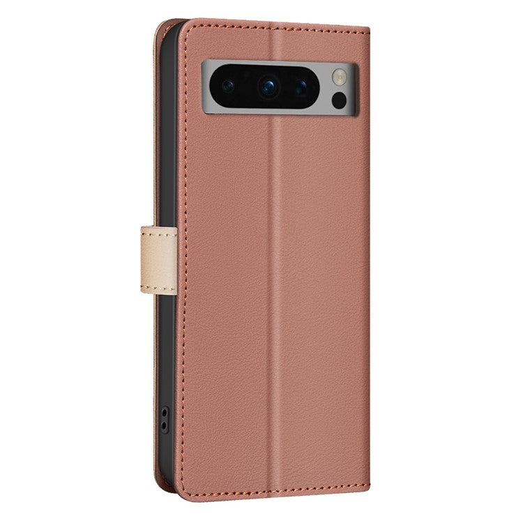 BINFEN COLOR BF33 For Google Pixel 9 Pro Case PU Leather RFID Blocking Protective Cover - Brown