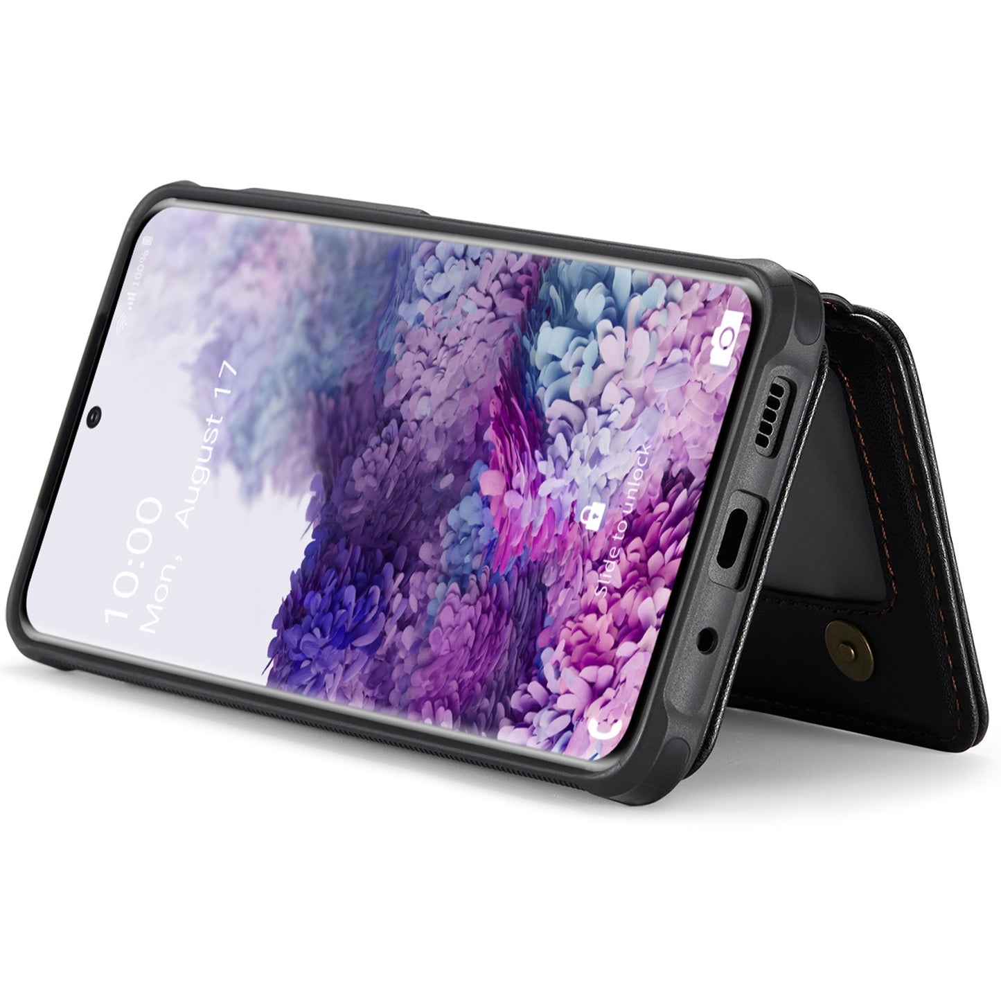 JEEHOOD J05 For Samsung Galaxy S20 4G / 5G Case Detachable Card Holder Phone Cover - Black