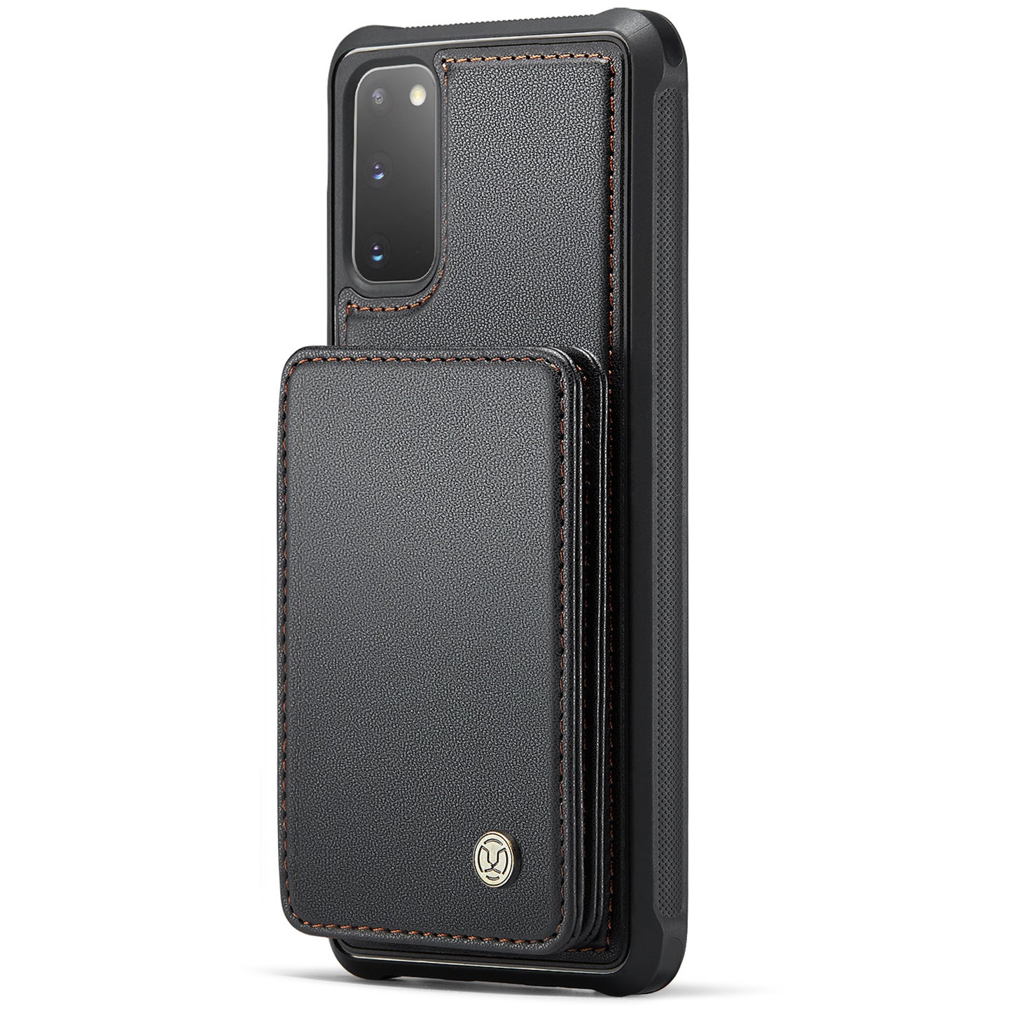 JEEHOOD J05 For Samsung Galaxy S20 4G / 5G Case Detachable Card Holder Phone Cover - Black