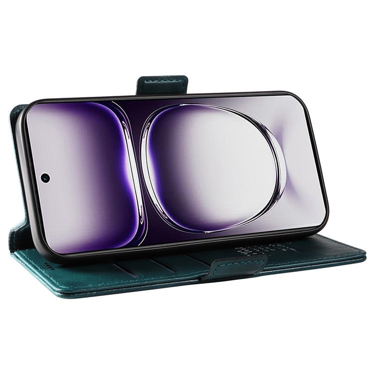 YIKATU YK-007 For Oppo Reno12 5G (Global) Phone Case Anti-Drop PU Leather Stand Wallet Cover - Blue
