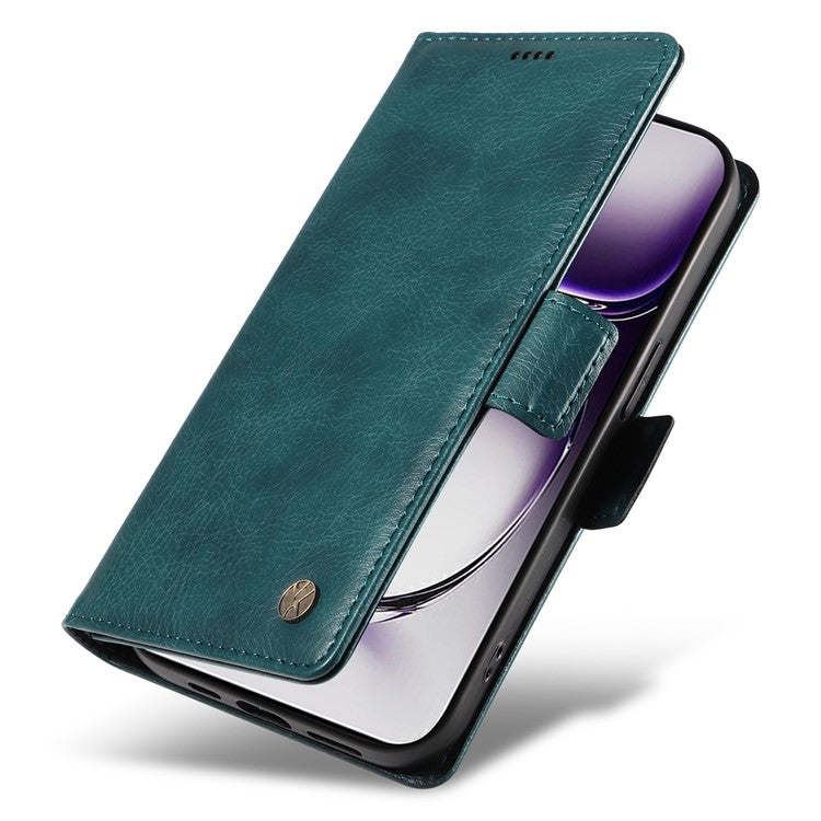 YIKATU YK-007 For Oppo Reno12 5G (Global) Phone Case Anti-Drop PU Leather Stand Wallet Cover - Blue