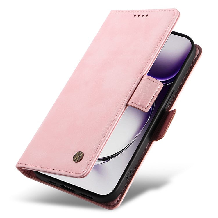 YIKATU YK-007 For Oppo Reno12 5G (Global) Phone Case Anti-Drop PU Leather Stand Wallet Cover - Pink