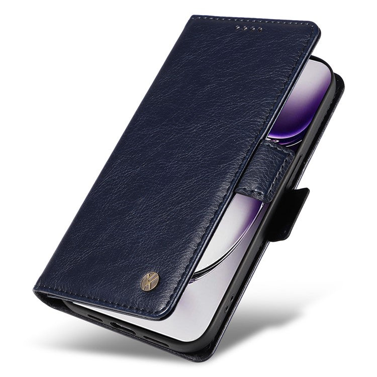 YIKATU YK-007 For Oppo Reno12 5G (Global) Phone Case Anti-Drop PU Leather Stand Wallet Cover - Sapphire
