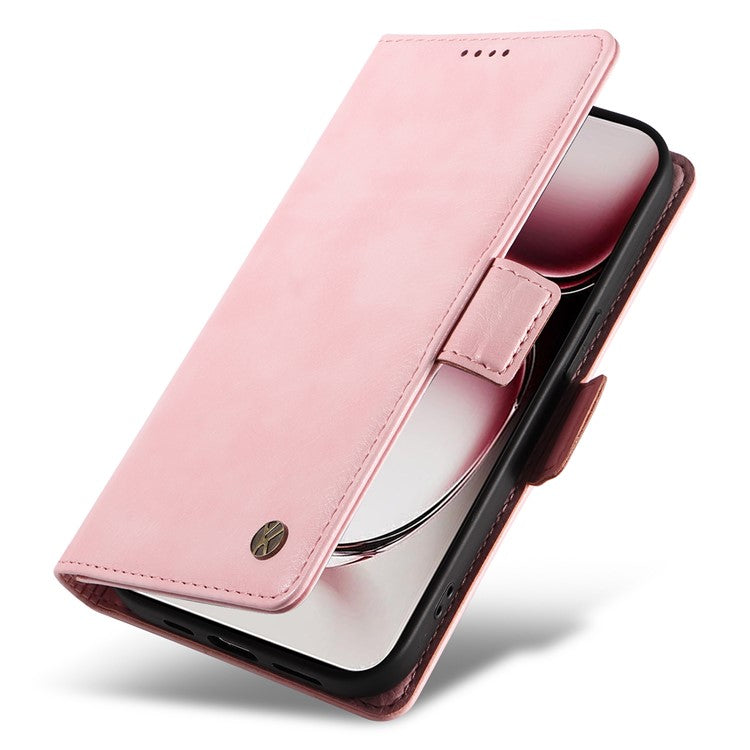 YIKATU YK-007 For Oppo Reno12 Pro 5G (Global) / (China) Phone Case Litchi Texture Leather Cover - Pink