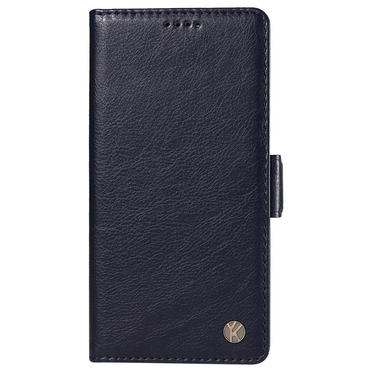 YIKATU YK-007 For Oppo Reno12 Pro 5G (Global) / (China) Phone Case Litchi Texture Leather Cover - Sapphire
