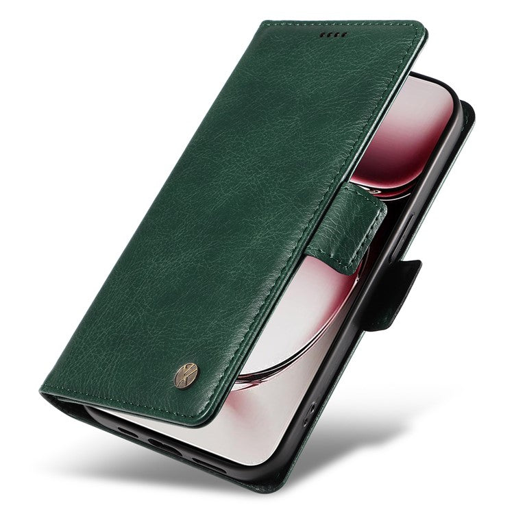 YIKATU YK-007 For Oppo Reno12 Pro 5G (Global) / (China) Phone Case Litchi Texture Leather Cover - Green