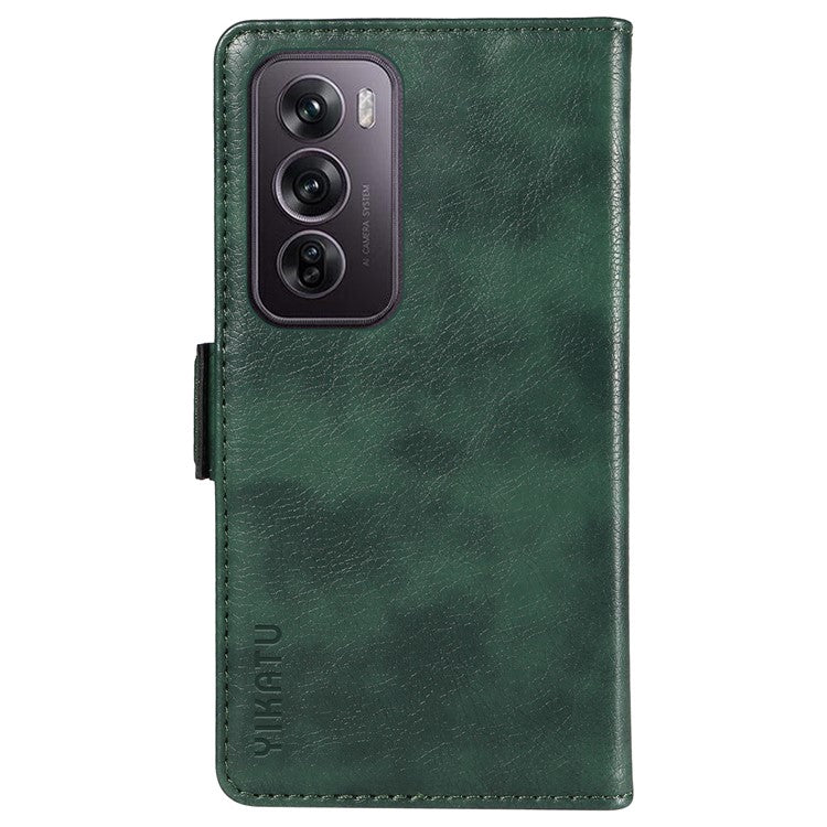YIKATU YK-007 For Oppo Reno12 Pro 5G (Global) / (China) Phone Case Litchi Texture Leather Cover - Green