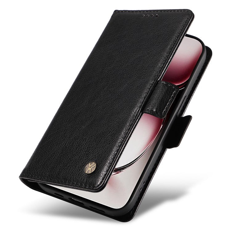 YIKATU YK-007 For Oppo Reno12 Pro 5G (Global) / (China) Phone Case Litchi Texture Leather Cover - Black