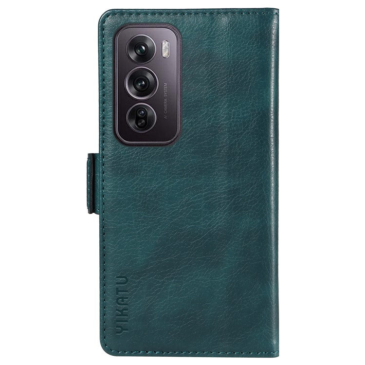 YIKATU YK-007 For Oppo Reno12 Pro 5G (Global) / (China) Phone Case Litchi Texture Leather Cover - Blue