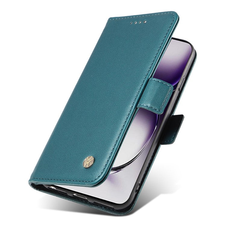 YIKATU YK-003 For Oppo Reno12 5G (Global) Case Magnetic Side Clasps Leather Wallet Phone Cover - Blue
