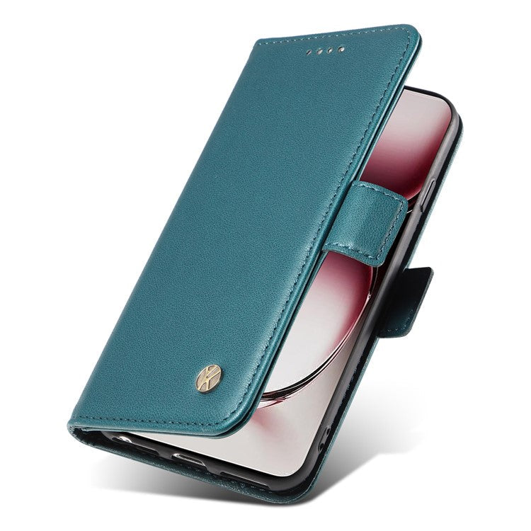 YIKATU YK-003 For Oppo Reno12 Pro 5G (Global) / (China) Case Side Clasps Anti-drop Leather Phone Cover - Green