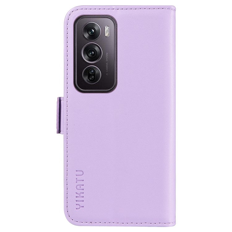 YIKATU YK-003 For Oppo Reno12 Pro 5G (Global) / (China) Case Side Clasps Anti-drop Leather Phone Cover - Light Purple