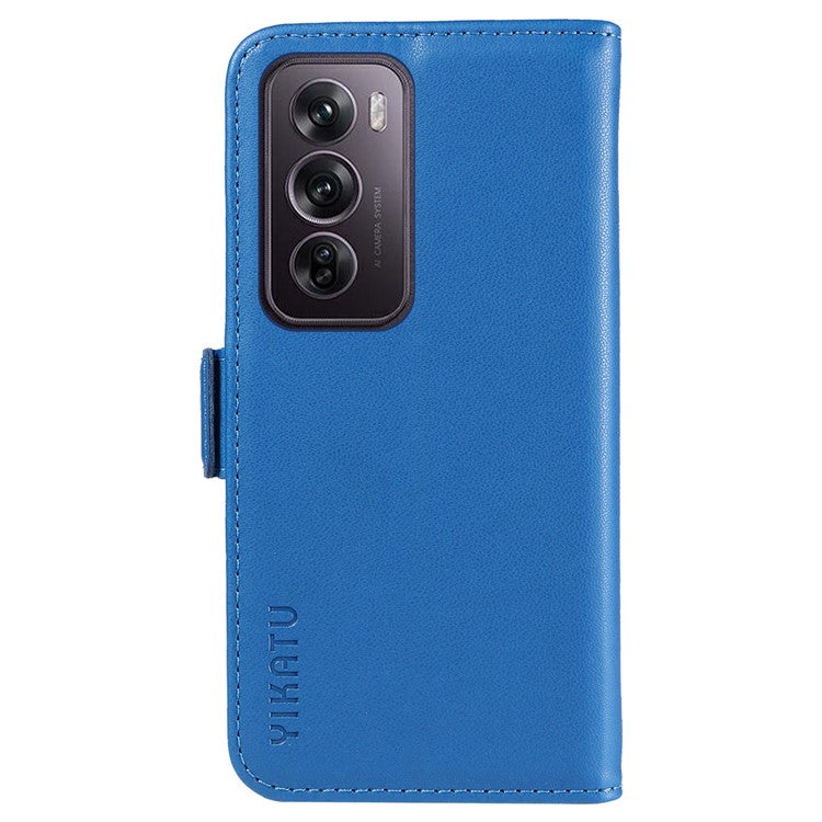 YIKATU YK-003 For Oppo Reno12 Pro 5G (Global) / (China) Case Side Clasps Anti-drop Leather Phone Cover - Sky Blue