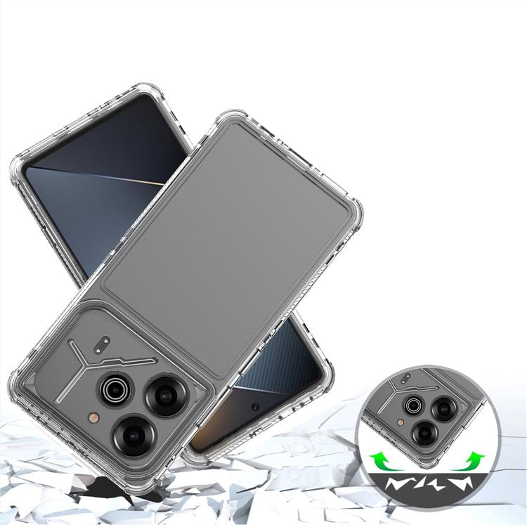 For TECNO Pova 6 Pro 5G L19 Case Acrylic+TPU Phone Cover HD Transparent