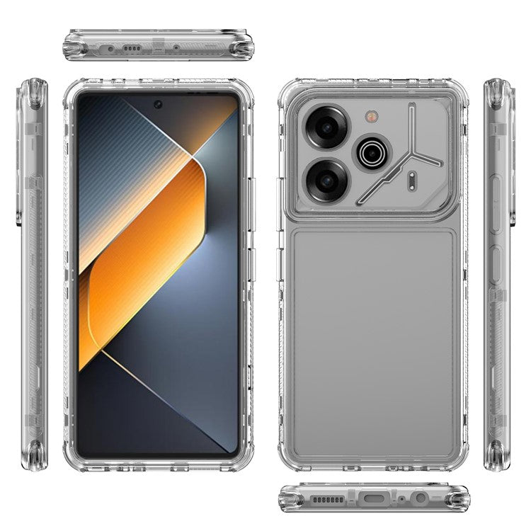 For TECNO Pova 6 Pro 5G L19 Case Acrylic+TPU Phone Cover HD Transparent
