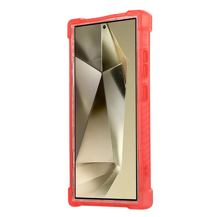For Samsung Galaxy S24 Ultra Case TPU+PC 3-in-1 Protective Matte Phone Cover - Orange