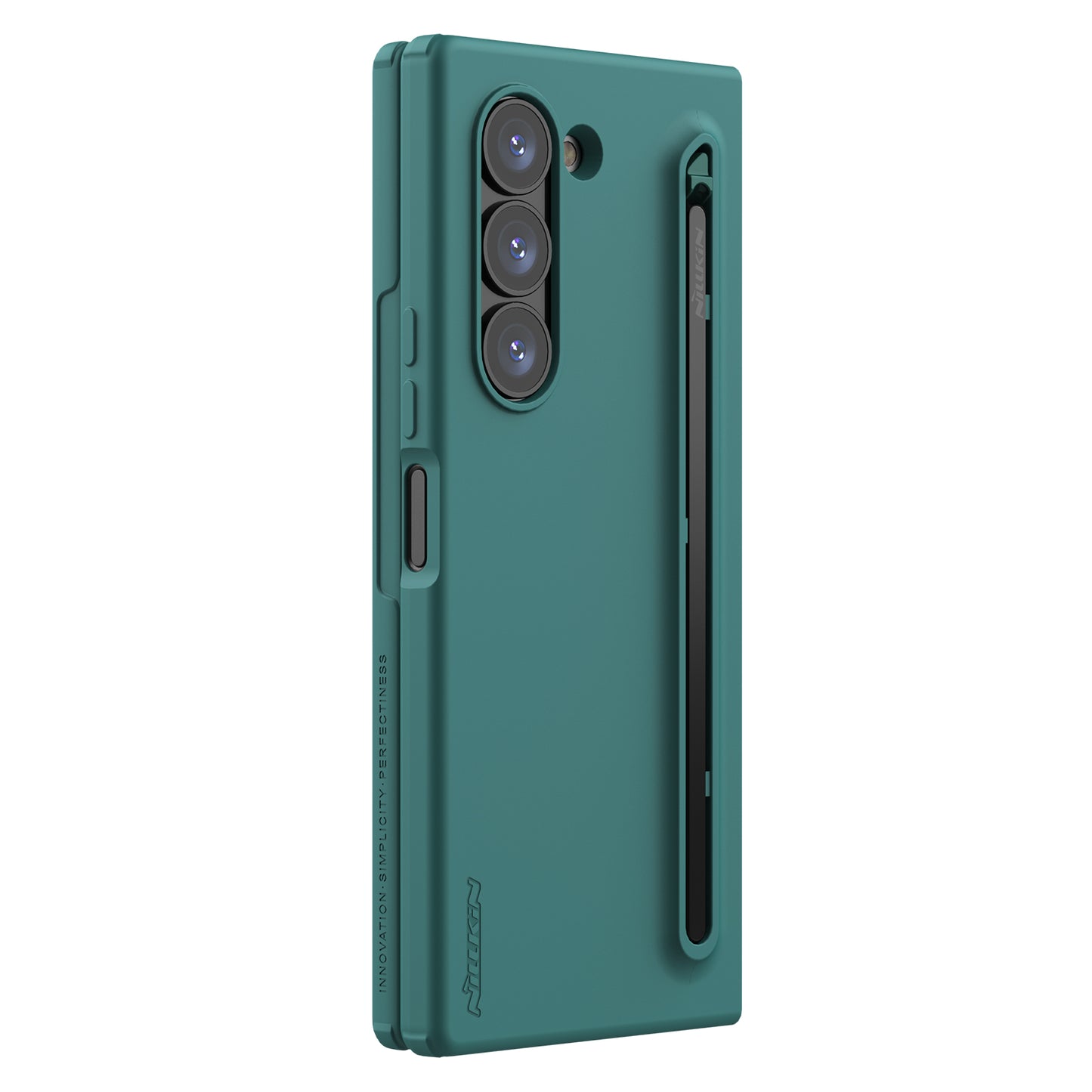 NILLKIN Flex Pure Fold Case for Samsung Galaxy Z Fold6 5G Silicone+PC Phone Cover with Stylus Pen - Green