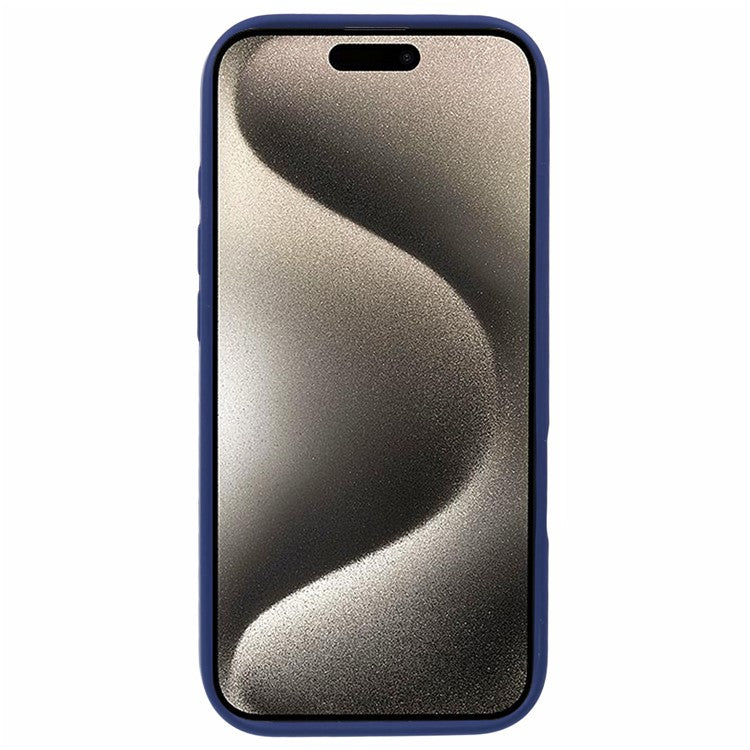 For iPhone 16 Pro Case PC+TPU Phone Cover Rotation Ring Holder Kickstand - Blue