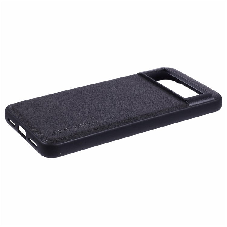 X-LEVEL Bojue-3 Series For Google Pixel 8a Case PU Leather Coated PC+TPU Anti-Scratch Cover - Black