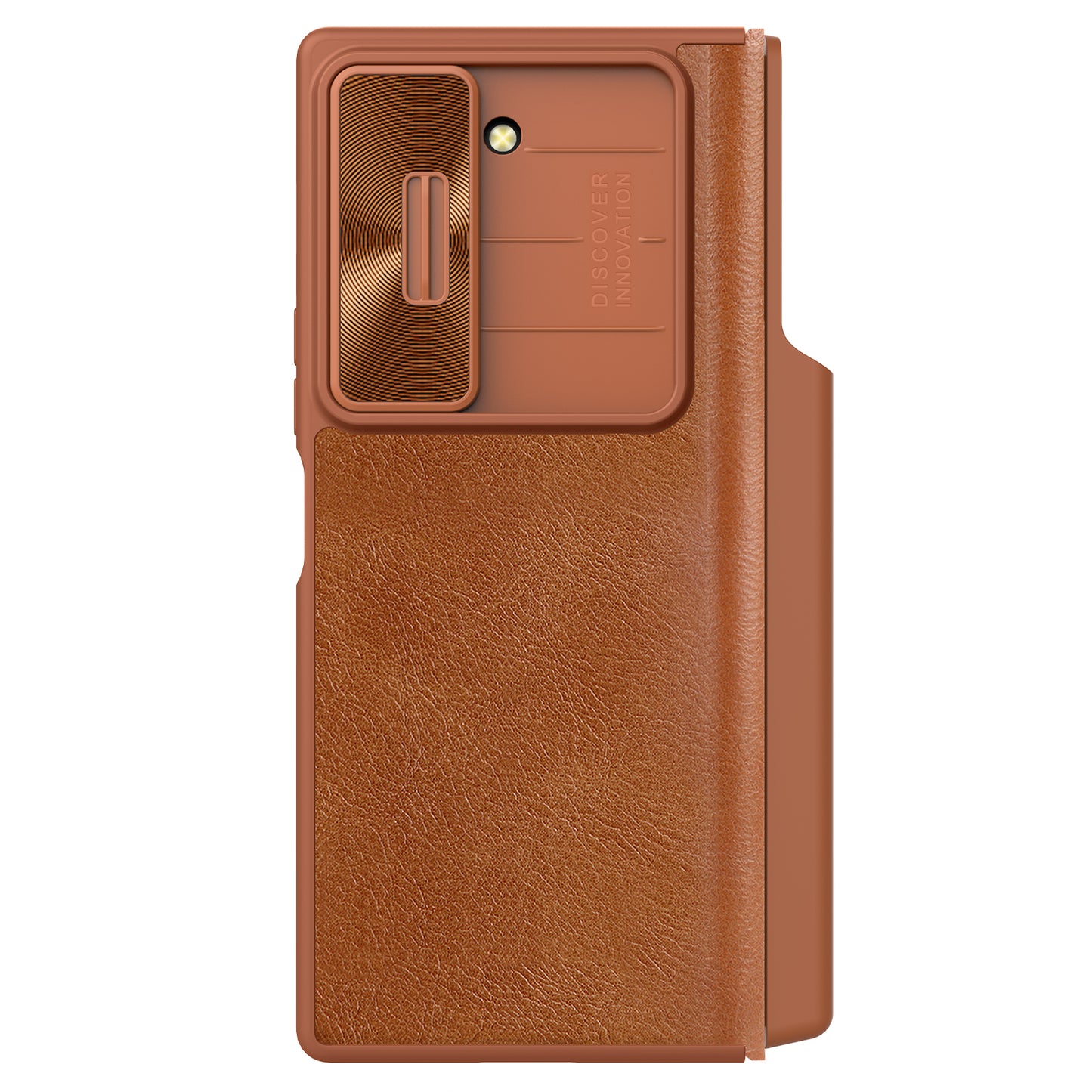 NILLKIN Qin Pro Series for Samsung Galaxy Z Fold6 5G Case with Card Slots Leather Phone Cover - Brown