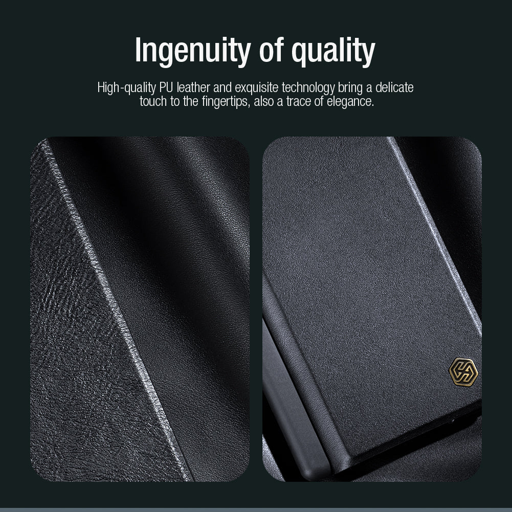 NILLKIN Qin Pro Series for Samsung Galaxy Z Fold6 5G Case with Card Slots Leather Phone Cover - Brown