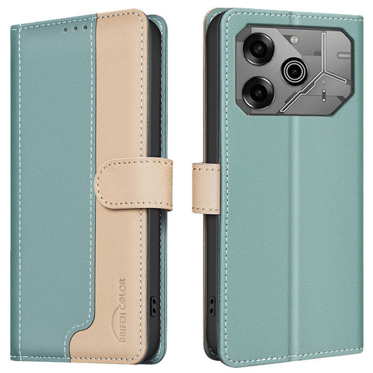 BINFEN COLOR BF33 For TECNO Pova 6 4G / Pova 6 Pro 5G Case Leather Protective Phone Cover - Green