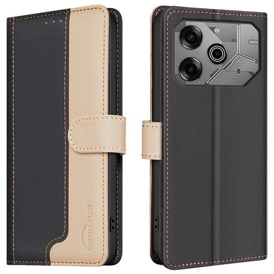 BINFEN COLOR BF33 For TECNO Pova 6 4G / Pova 6 Pro 5G Case Leather Protective Phone Cover - Black