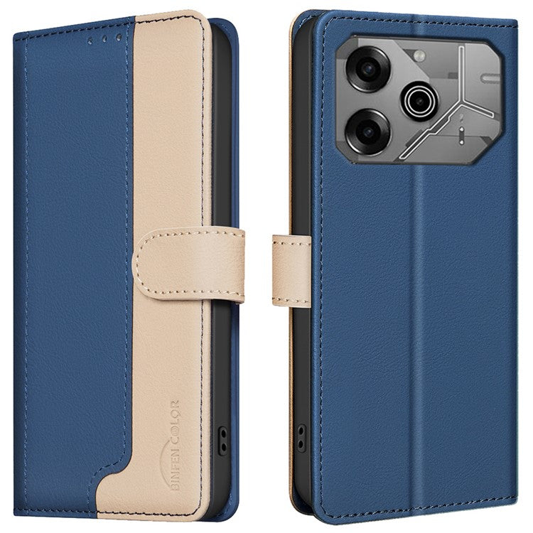 BINFEN COLOR BF33 For TECNO Pova 6 4G / Pova 6 Pro 5G Case Leather Protective Phone Cover - Blue