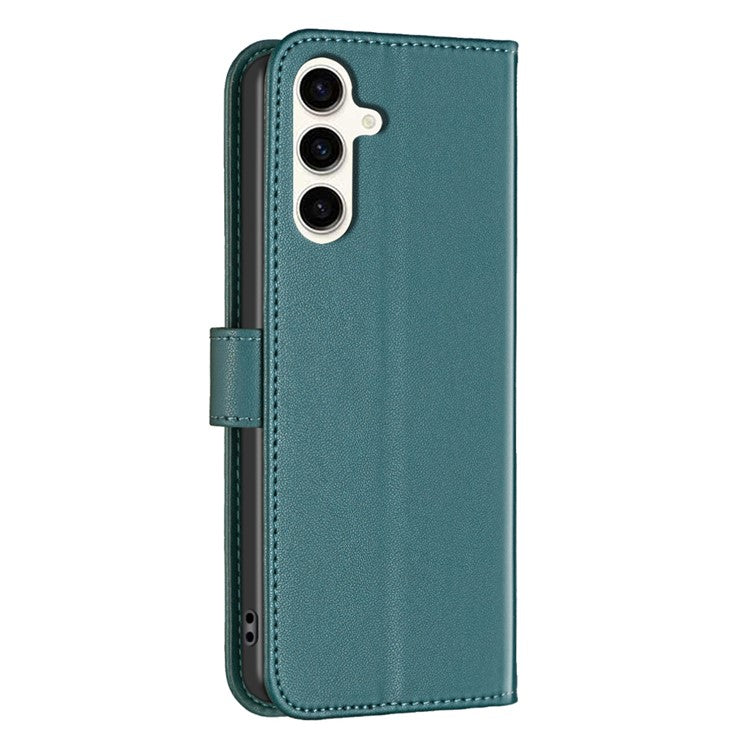 BINFEN COLOR BF17 For Samsung Galaxy M35 5G Case Leather Protective Phone Cover - Green