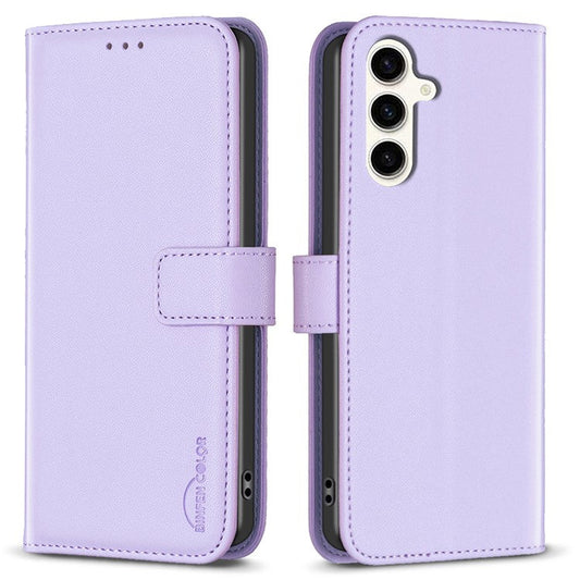 BINFEN COLOR BF17 For Samsung Galaxy M35 5G Case Leather Protective Phone Cover - Purple