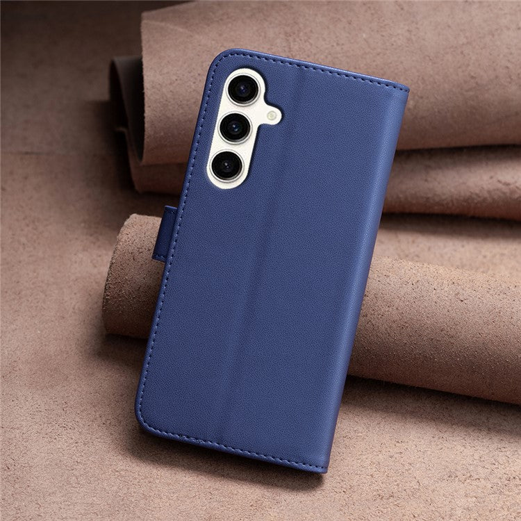 BINFEN COLOR BF17 For Samsung Galaxy M35 5G Case Leather Protective Phone Cover - Blue