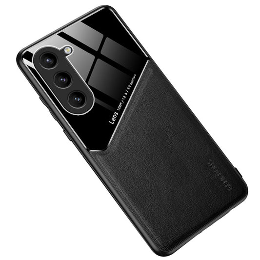 For Samsung Galaxy Z Fold6 5G Case Leather Coated PC+TPU Protective Shockproof Cover - Black
