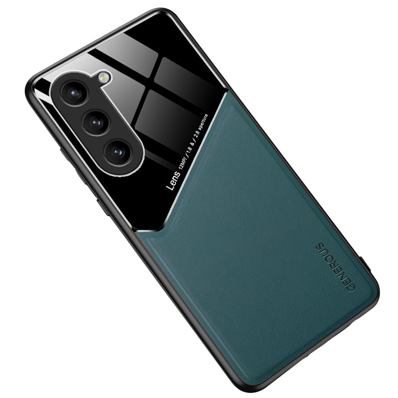 For Samsung Galaxy Z Fold6 5G Case Leather Coated PC+TPU Protective Shockproof Cover - Green